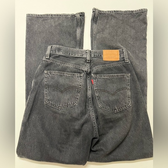 Levis Womens Such A Doozie Black 70s High Rise Premium Flare Jeans Size 26 X 32 - Picture 4 of 10